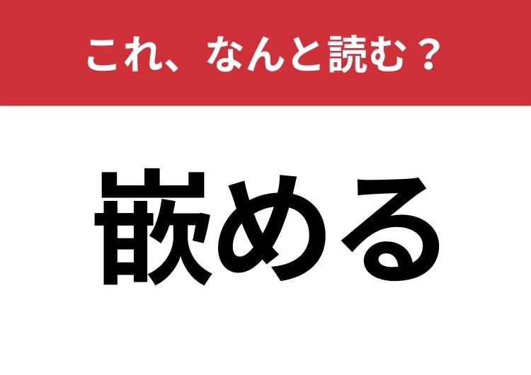 【嵌める】はなんと読む？意外と知られていない読み方！のメイン画像