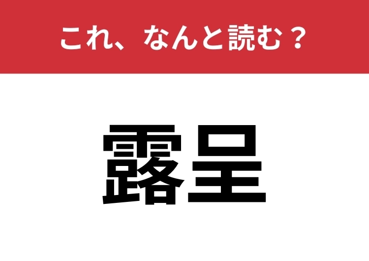 【露呈】はなんと読む?意外と知らないこの漢字!のメイン画像