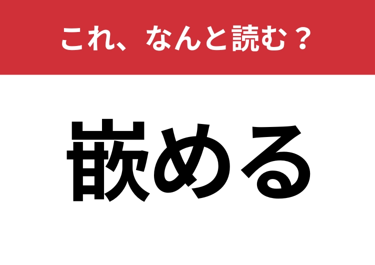 【嵌める】はなんと読む？意外と知られていない読み方！のメイン画像