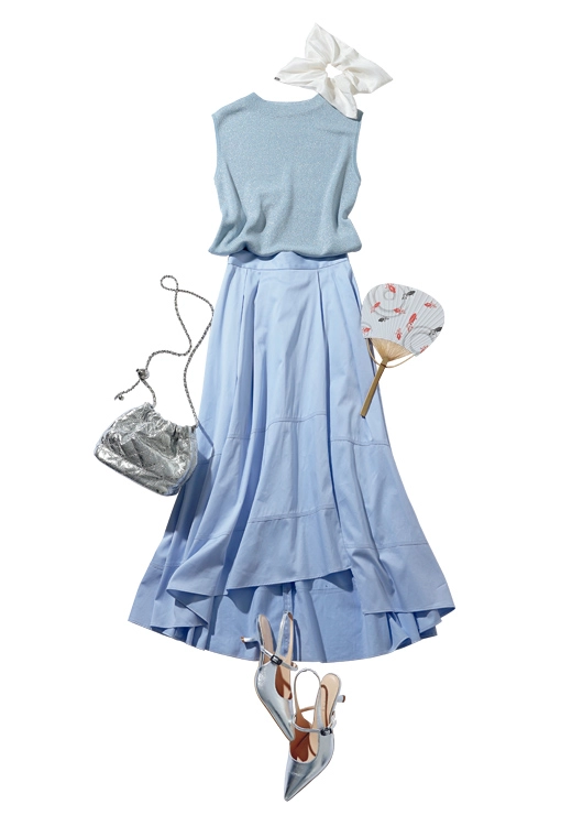 透明感たっぷりな好印象お祭りコーデ