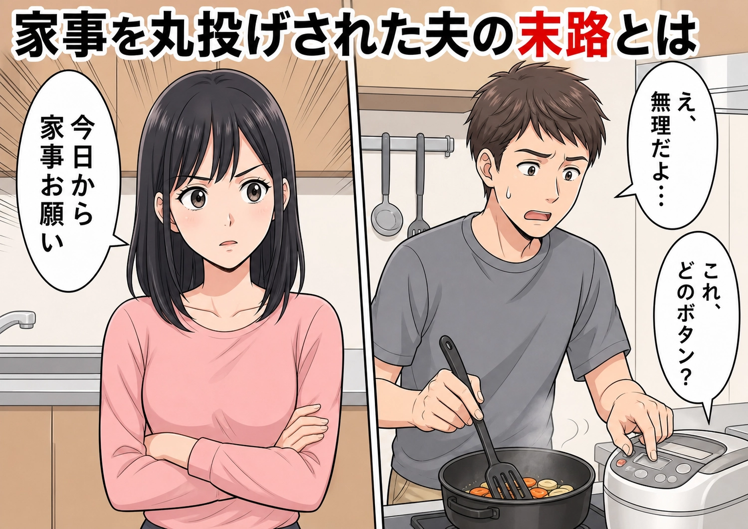 後編／「なんでまたレトルト？」自分では何もせず家事に文句ばかりの夫！限界の妻が強制的に家事をやらせて現実を突きつけた結果・・・のメイン画像