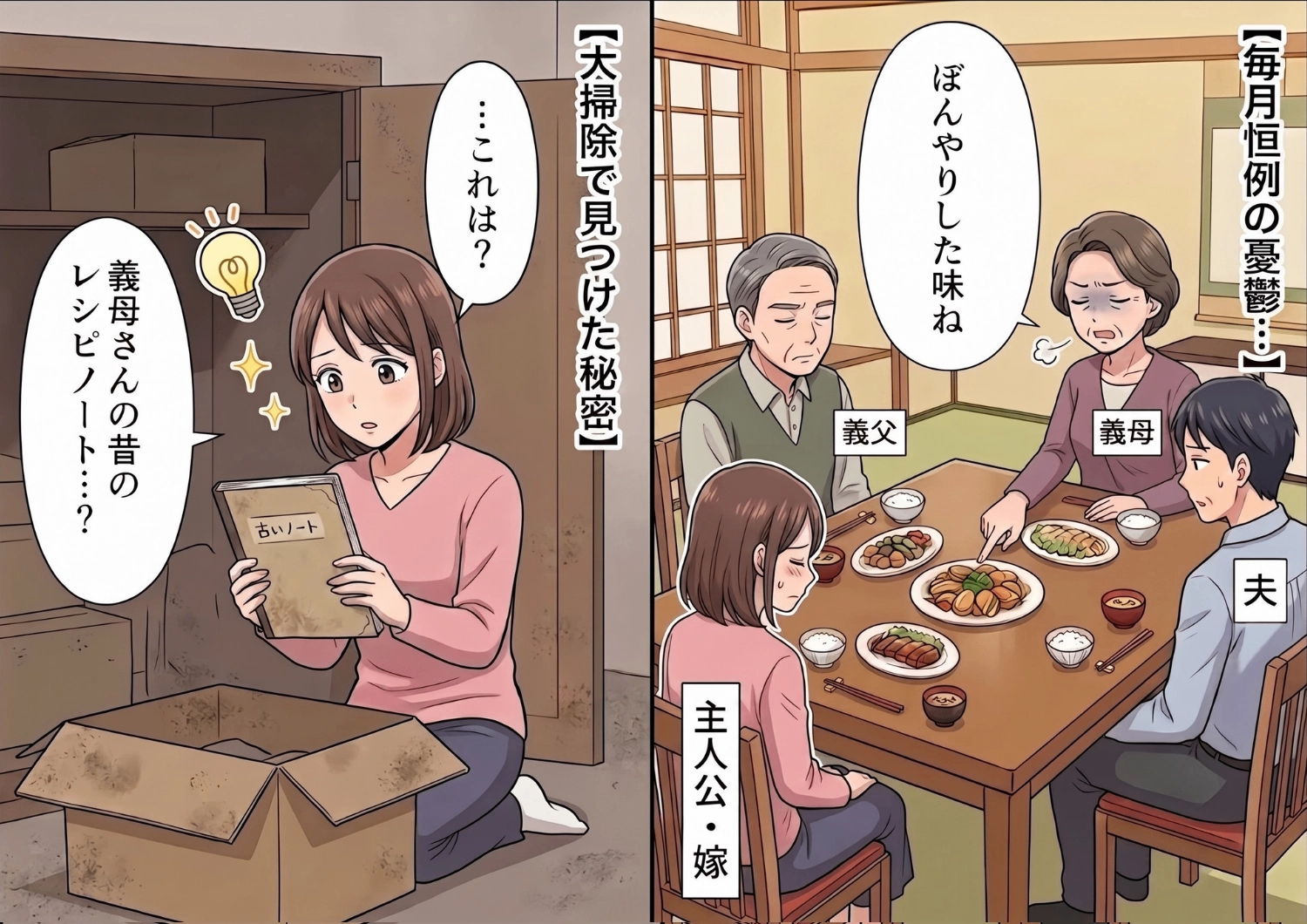 「料理ってセンスだよねw」毎月恒例の食事会で私の手料理だけを執拗に貶す義家族。かばってくれない夫にも限界がきた私が仕掛けた、食卓での静かな反撃とは・・・!?のメイン画像