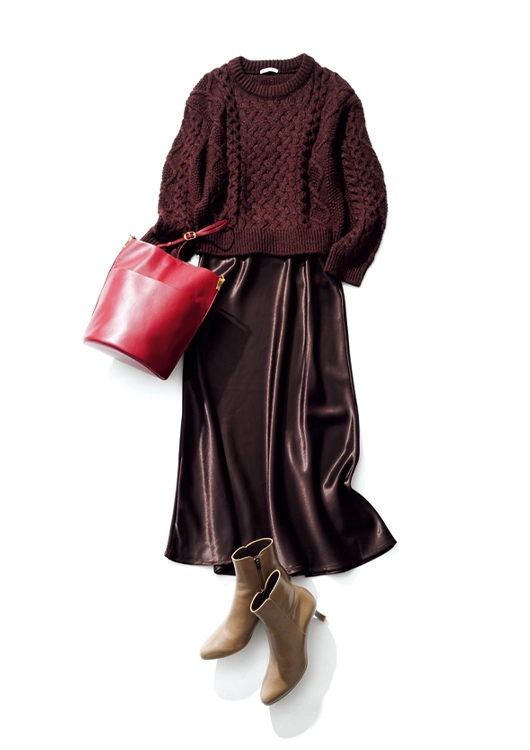 【毎日コーデ】ブラウンコーデで 会社帰りにチョコレート売り場をパトロール