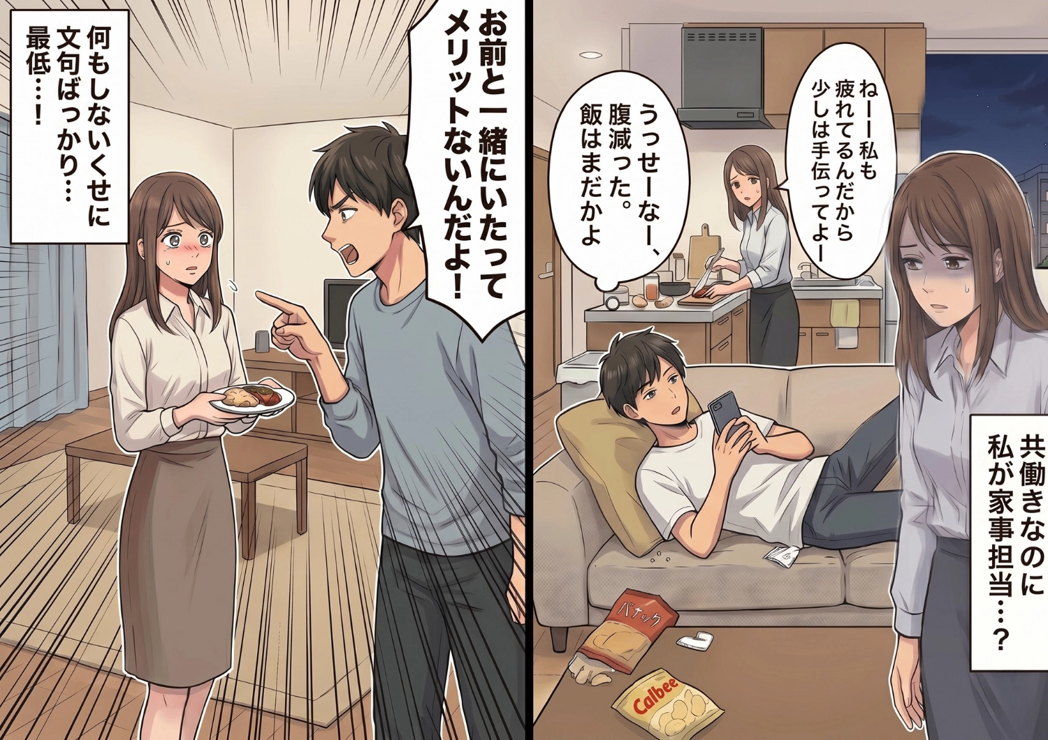 共働きなのに家事はすべて私任せ!「お前といるメリットがない」とモラハラ発言を繰り返す彼氏に限界を迎え、ある人物を家に呼び出して反撃を開始した結果・・・!?のメイン画像