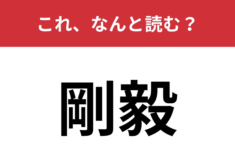 【剛毅】はなんと読む？ブレない強い精神力！のメイン画像