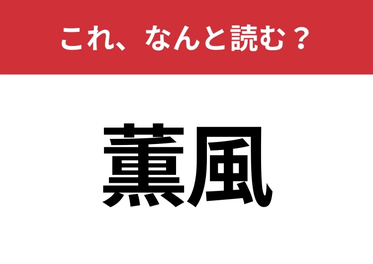 【薫風】はなんと読む?知っていたら博識!のメイン画像