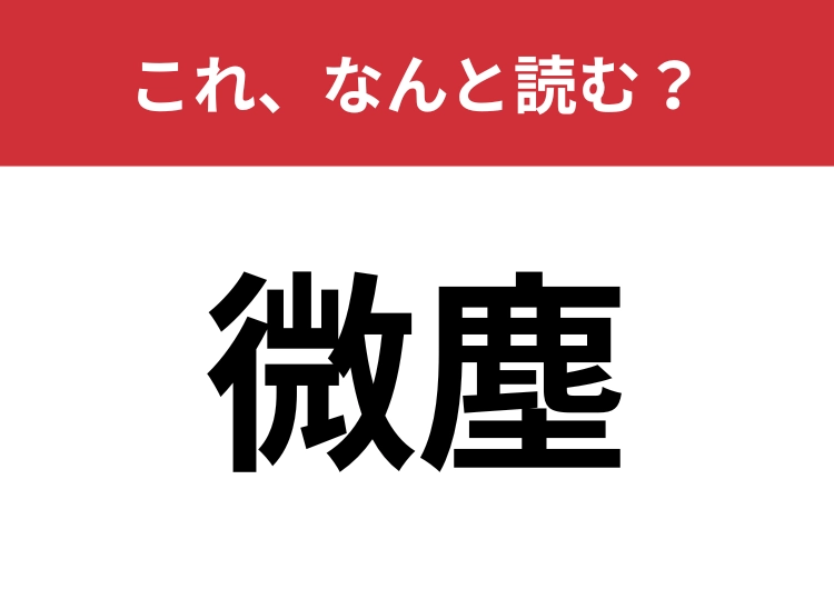 【微塵】はなんと読む？ヒントはあのプランクトン！