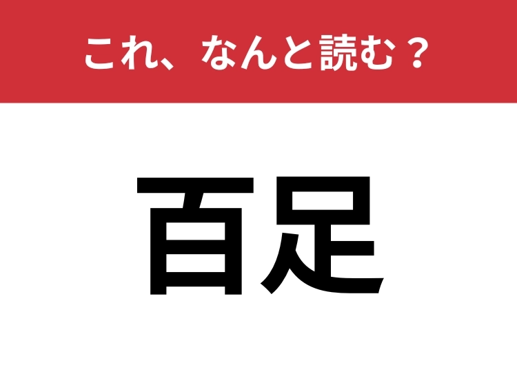 【百足】はなんと読む？足が100本あるように見える、あの虫です！のメイン画像