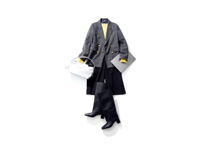 まだ寒い日もOK！パステルニットで作る春待ち通勤コーデ【毎日コーデ】