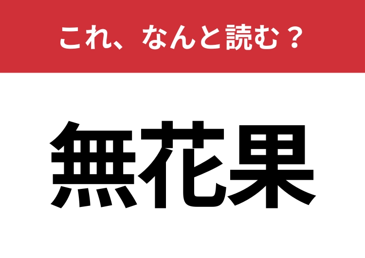【無花果】はなんと読む？大人なら読めますよね？のメイン画像