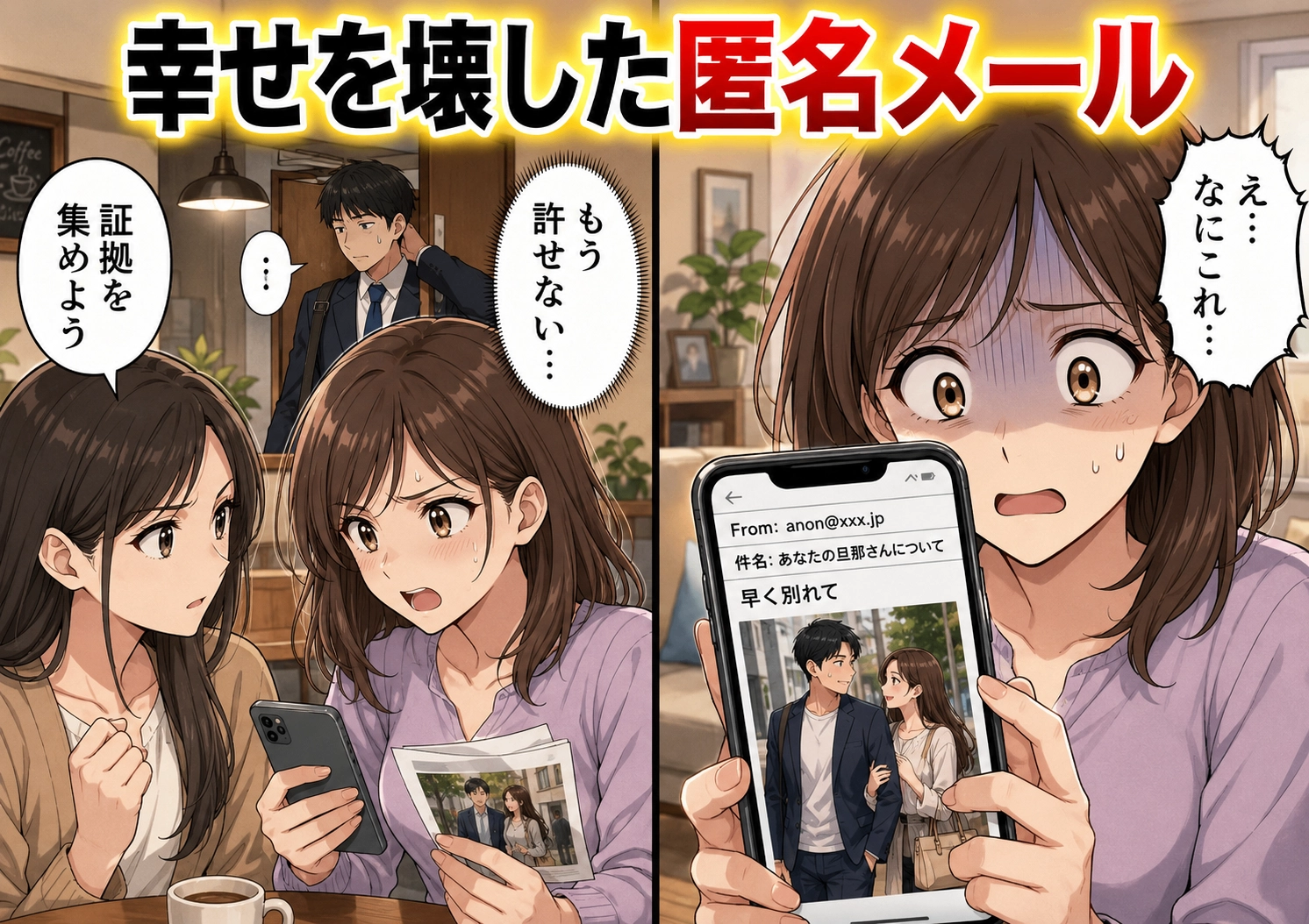 「あなたの夫が愛しているのは私」結婚3年目に突然届いた不倫疑惑のメール→浮気相手の本当の狙いは夫ではなく・・・のメイン画像