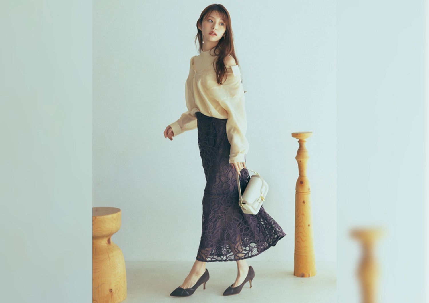 取り入れるだけでシャレ見え確実♡「レース」でつくる大人のためのフェミニンコーデ