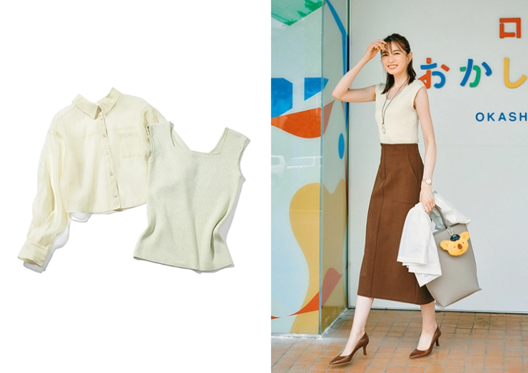 2WAYシアーシャツアンサンブル