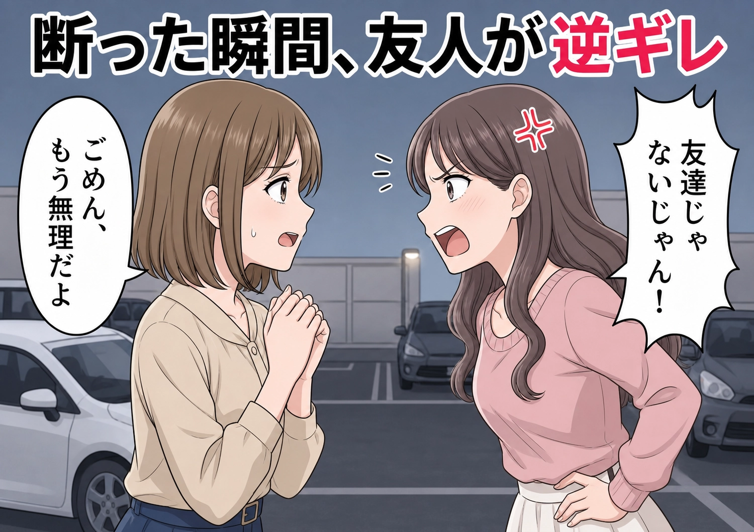 後編/「最近、なんでそんなに冷たいの?」ガソリン代も払わず無料送迎を当然のように頼み続ける友人がまさかの逆ギレ!関係を壊さないために私が出した“ある条件”とは?のメイン画像