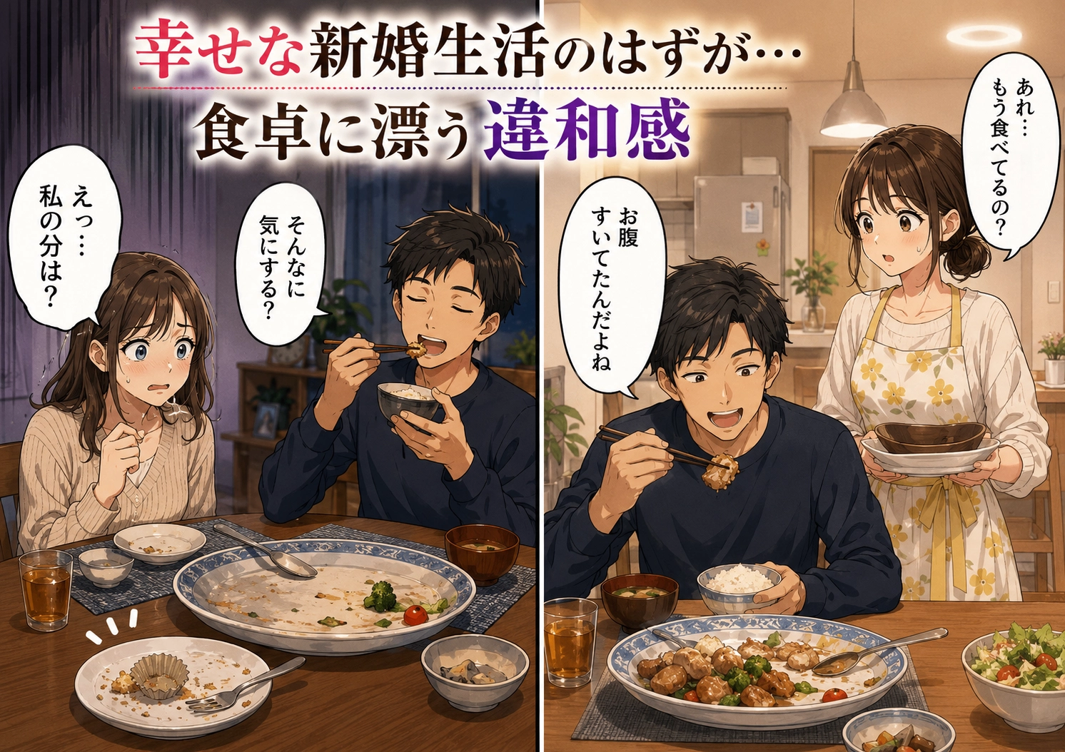 幸せな新婚生活のはずが・・・私の分まで料理を食べ尽くす身勝手な夫！絶望した妻が義実家で仕掛けた驚きの逆転劇とは！？のメイン画像