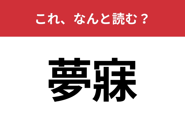 【夢寐】はなんと読む？夢の中や眠っているときを表す言葉です