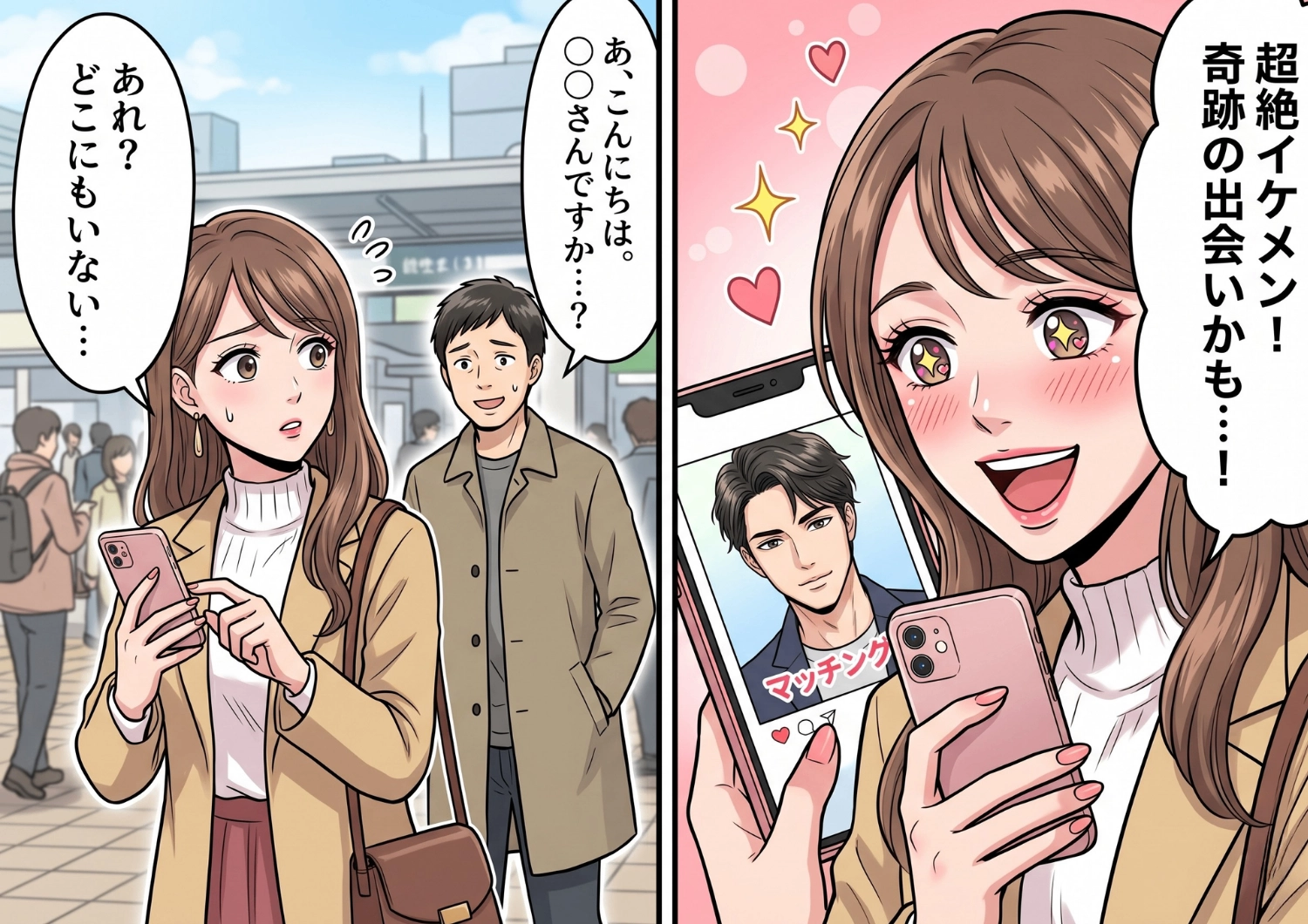 マッチングアプリで出会った超絶イケメン！胸を弾ませ待ち合わせ場所に向かうと、そこにいたのは・・・？思わず言葉を失った初デートの仰天エピソードのメイン画像