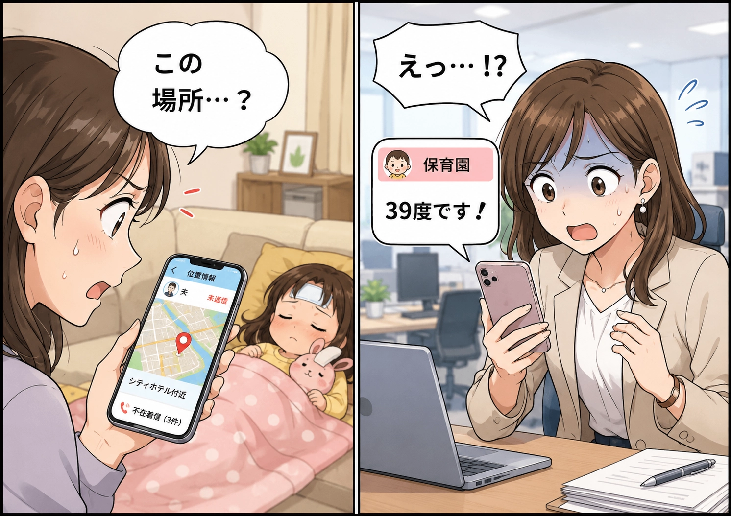 娘が大変なときに不倫して音信不通の夫。GPSで居場所を調べた妻が知った裏切りと、思わぬ協力者と組んだ成敗作戦とは！？のメイン画像