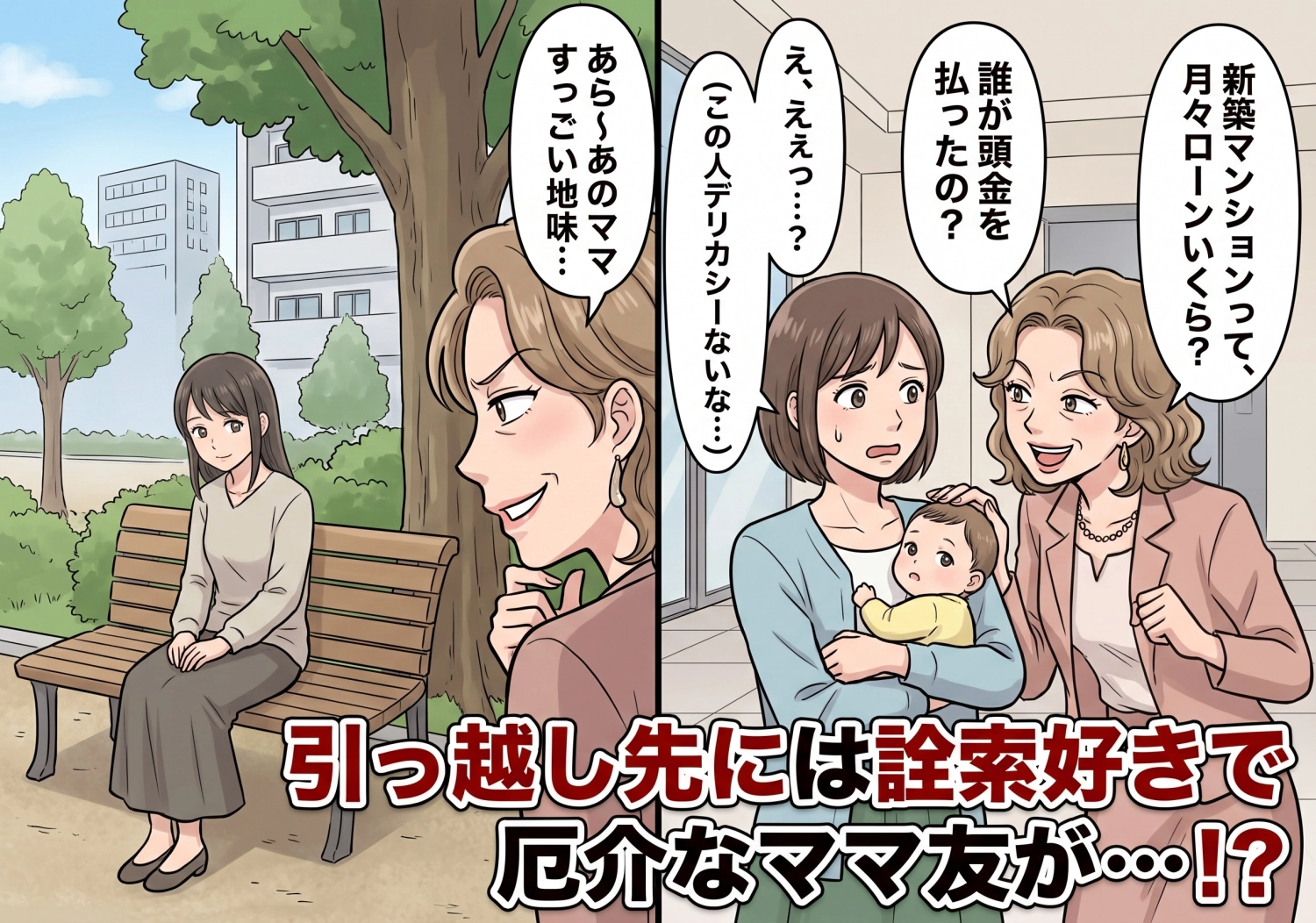 人の家の懐事情を根掘り葉掘り聞いては嘘の噂を流す厄介なママ友。次のターゲットにした地味なママは、絶対に怒らせてはいけない人物で・・・のメイン画像