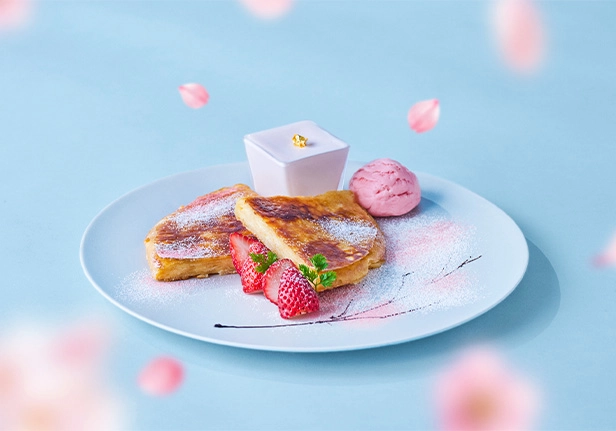 桜といちごのミルフィーユパンケーキ 桜といちごのミルフィーユパンケーキ