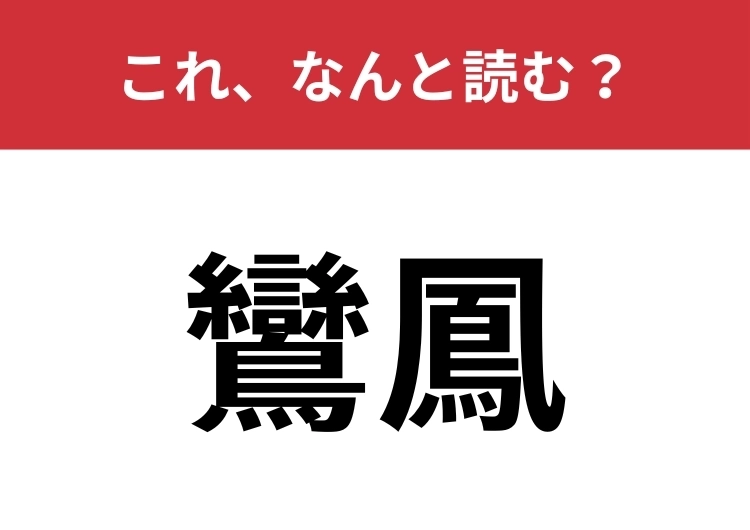 【鸞鳳】はなんと読む？優れた人物をたたえる言葉！のメイン画像