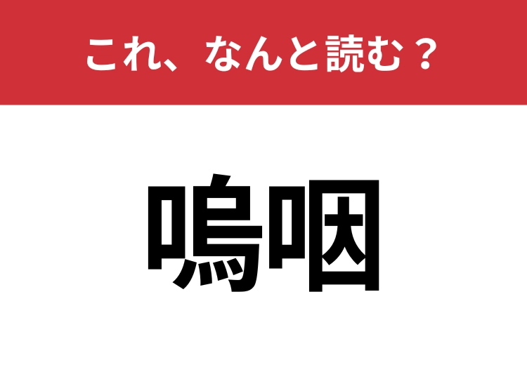【嗚咽】はなんと読む？意外と間違えやすいこの漢字！のメイン画像