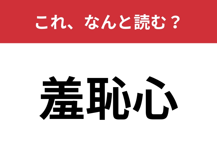 【羞恥心】はなんと読む?あるテレビ番組を見ていた人ならわかる?