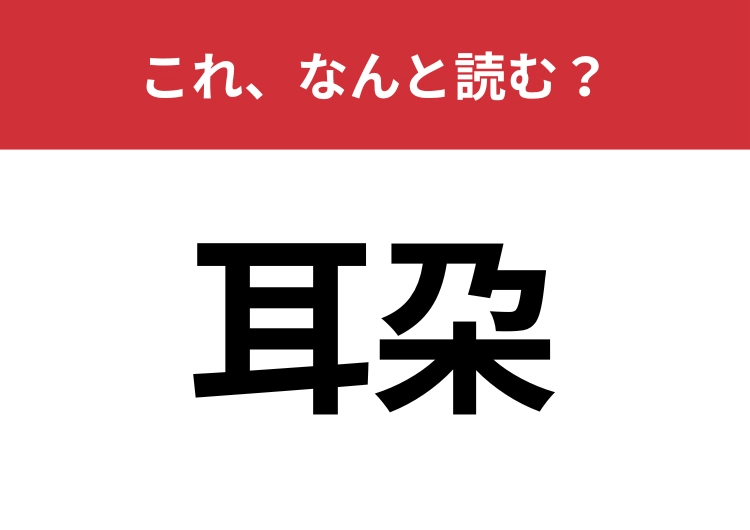 【耳朶】はなんと読む？意外と読めそうで読めない！