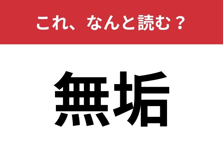 【無垢】はなんと読む?意外と読めない人が多いかも?のメイン画像