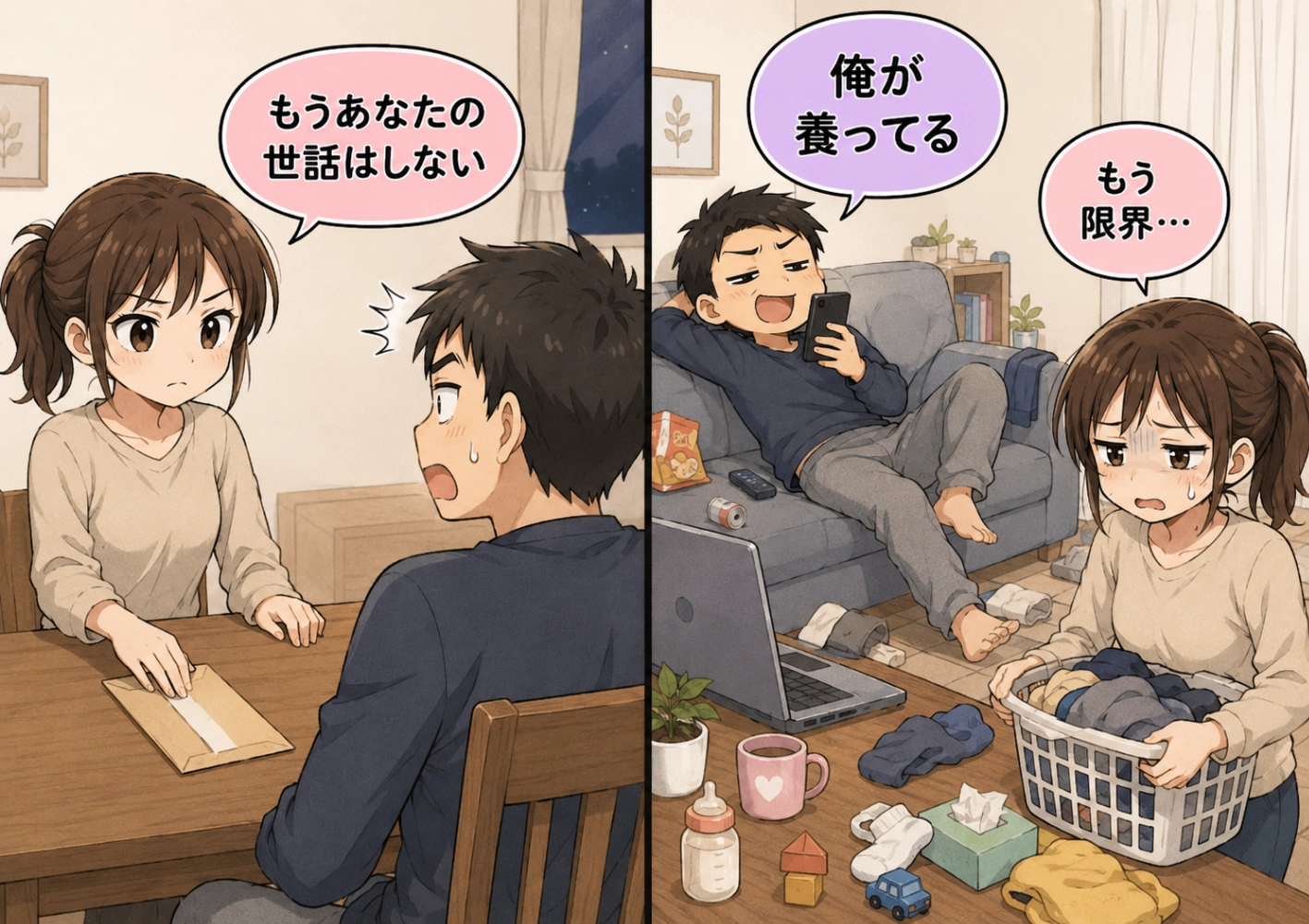 後編/「それは女の仕事」と家事も育児も押しつけるモラハラ夫。大黒柱気取りの彼を、在宅ワークの妻が見返した結末とはのメイン画像