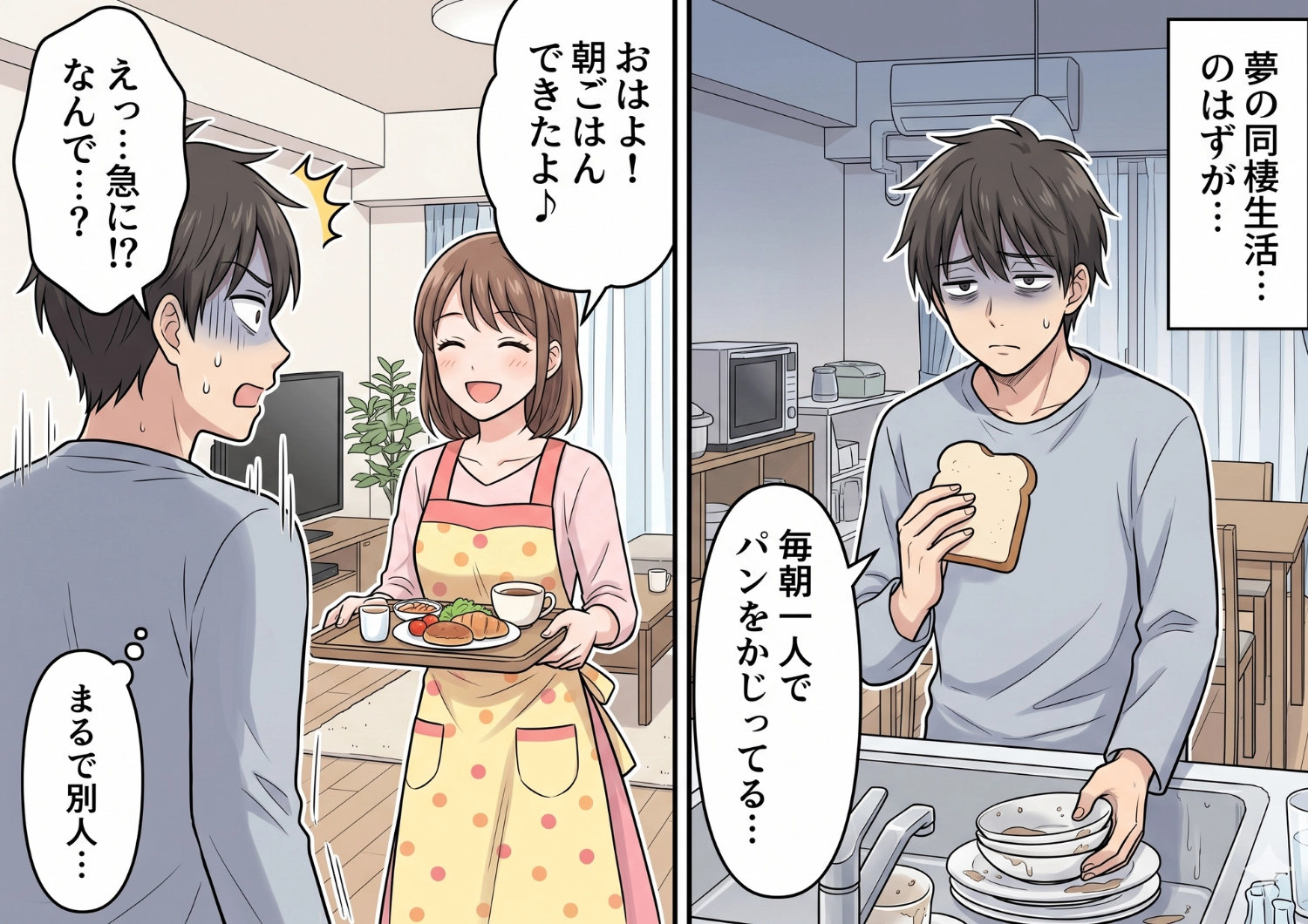 「手が荒れるから食器なんて洗わない」と不機嫌だった彼女の態度が急変！？毎朝ご機嫌で朝食を作るようになった衝撃の理由とは・・・のメイン画像