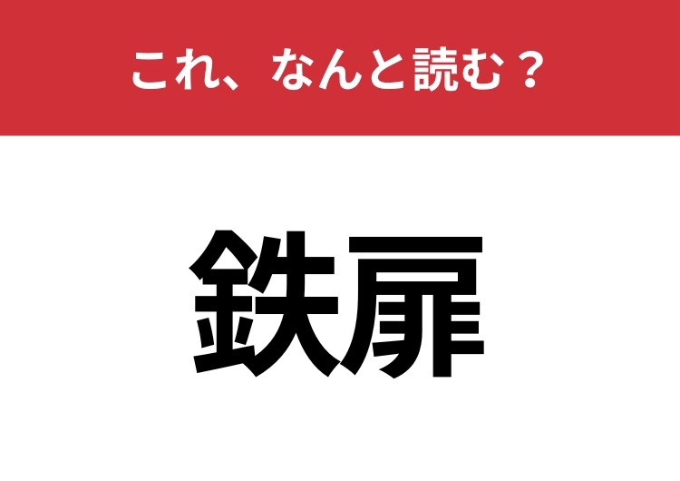 【鉄扉】はなんと読む？ひらがな三文字です！のメイン画像