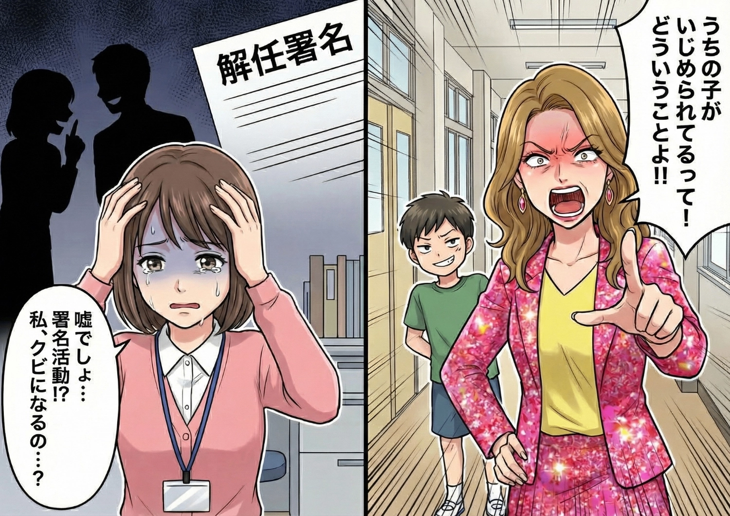 「うちの子をいじめたでしょ！」問題児を注意しただけで親が怒鳴り込み！？担任交代の署名まで集められて校長室に呼び出し→絶体絶命のピンチを救ったのはある子供の行動だった・・・のメイン画像