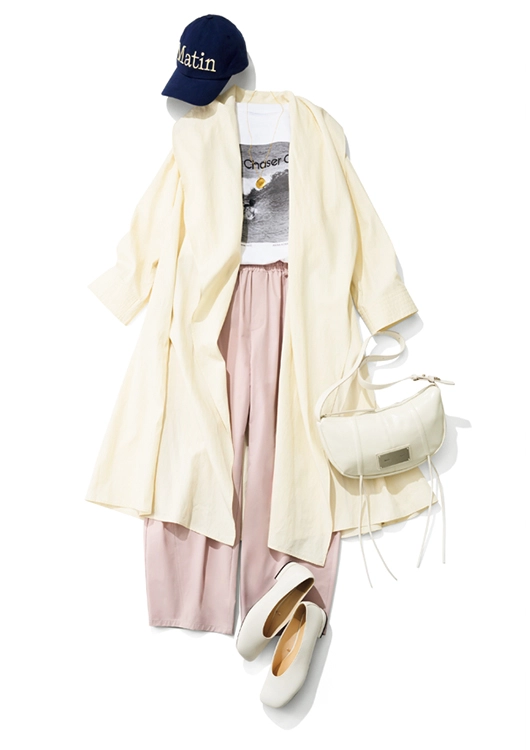 毎日コーデ ピンクパンツ 宮田聡子