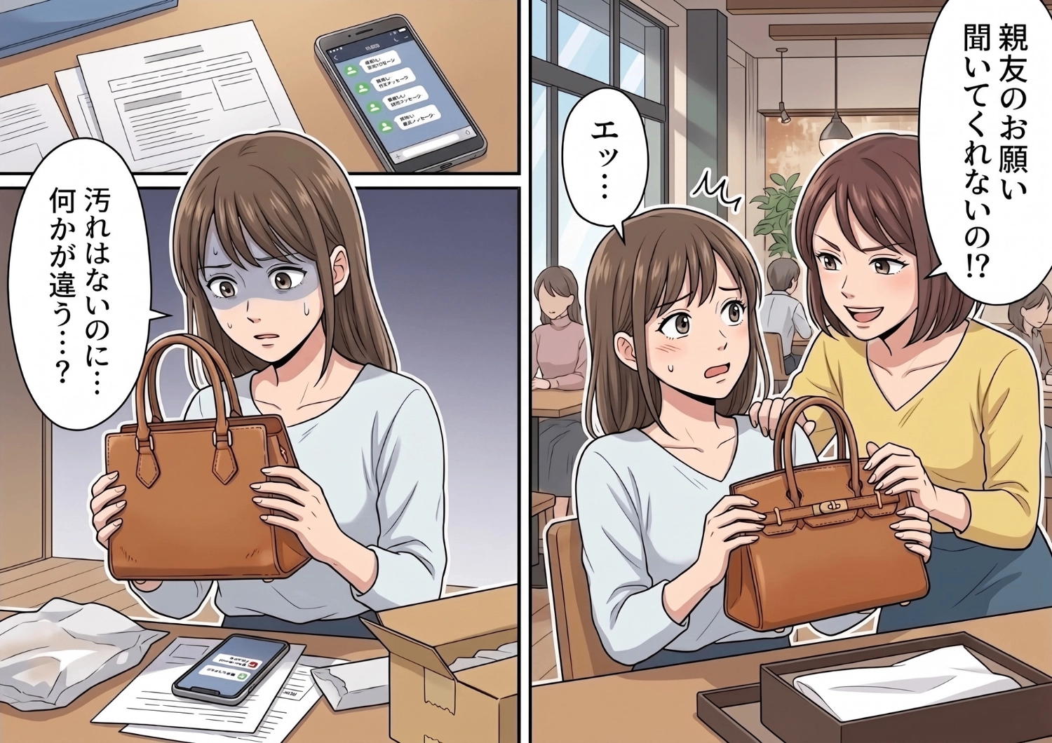 憧れのハイブランドバッグをついに購入!しかし「明日のデートで貸して」と非常識な友人に押し切られた結果、思いもよらない最悪のトラブルに巻き込まれることに・・・のメイン画像