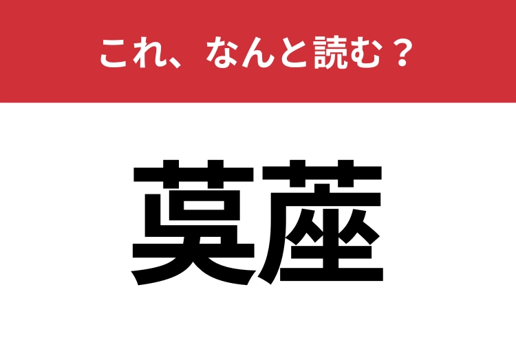 【茣蓙】はなんと読む？敷物を表す言葉です！