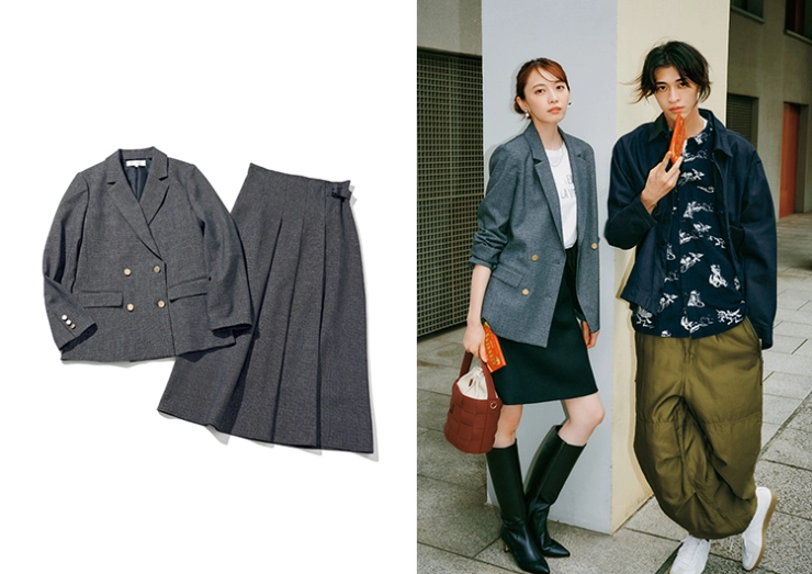 グレンチェックセットアップ