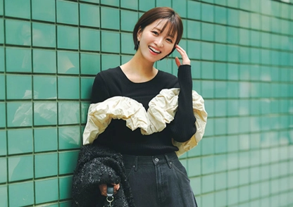 notマンネリ！ベーシックカラー×異素材MIXで叶える今っぽしゃれ見えコーデ♡