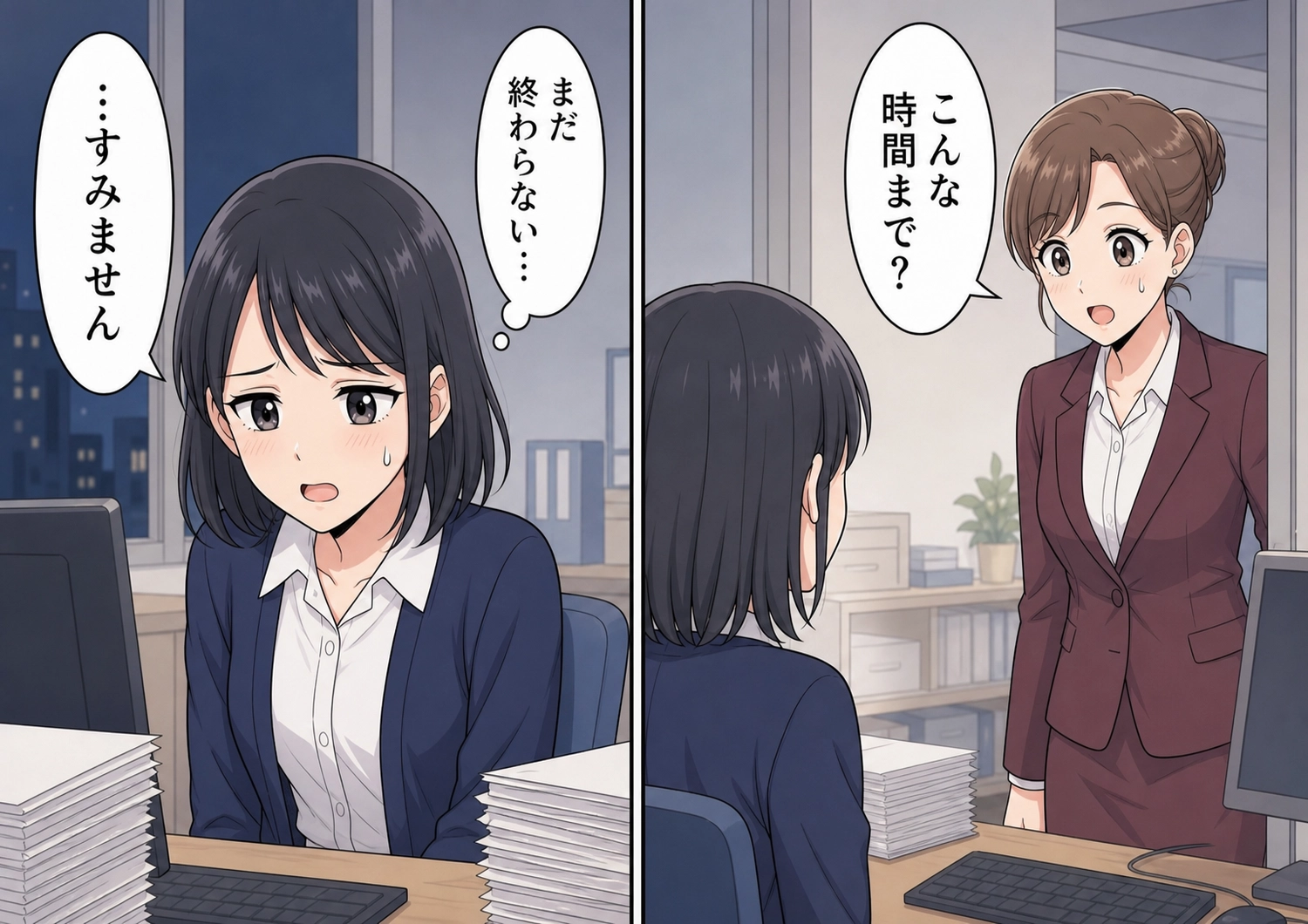 後編/「こういう仕事は女性がやるべきでしょ」男性社員にだけ甘い声を出す上司が営業さんの仕事を勝手に引き取り私に丸投げ!月末の締め日に会議資料まで押しつけられ深夜ひとりで残業していたら・・・のメイン画像