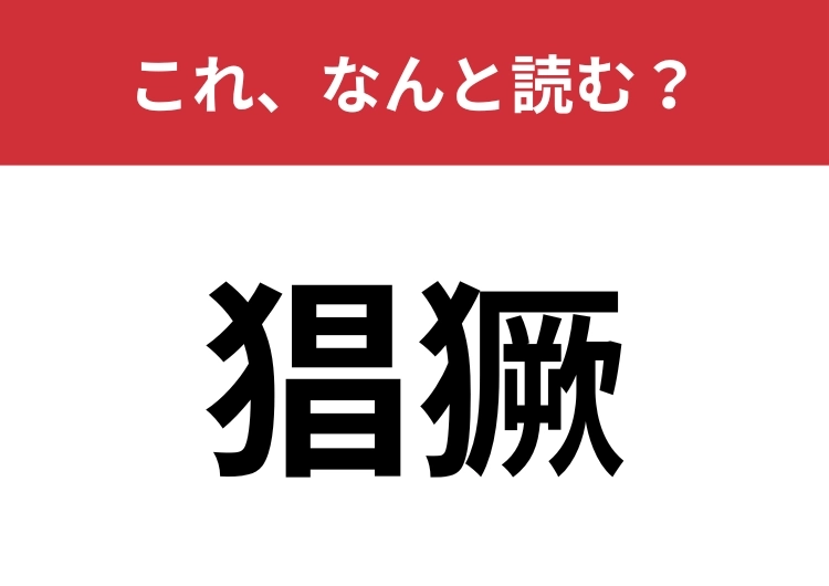 【猖獗】はなんと読む？難関漢字に挑戦！のメイン画像