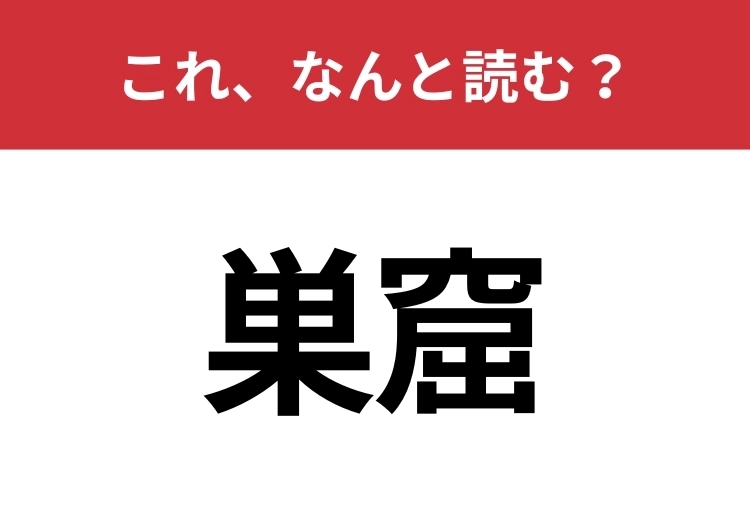 【巣窟】はなんと読む？見た目から意味を想像してみよう！のメイン画像