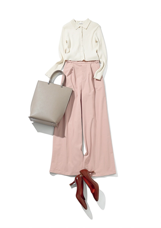 パッと華やぐモテ通勤コーデ