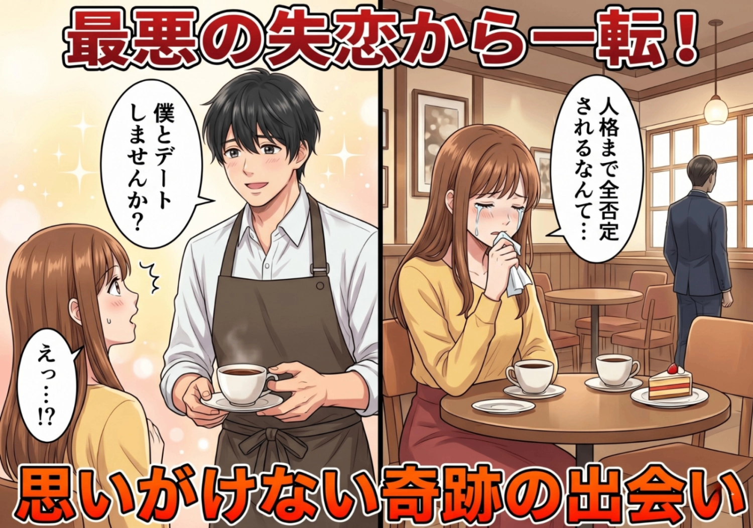 後編/「その性格ってだけで無理」初デートで男に全否定された私・・・絶望して涙する私に救いの手を差し伸べた〝予想外の人物〟とは?のメイン画像