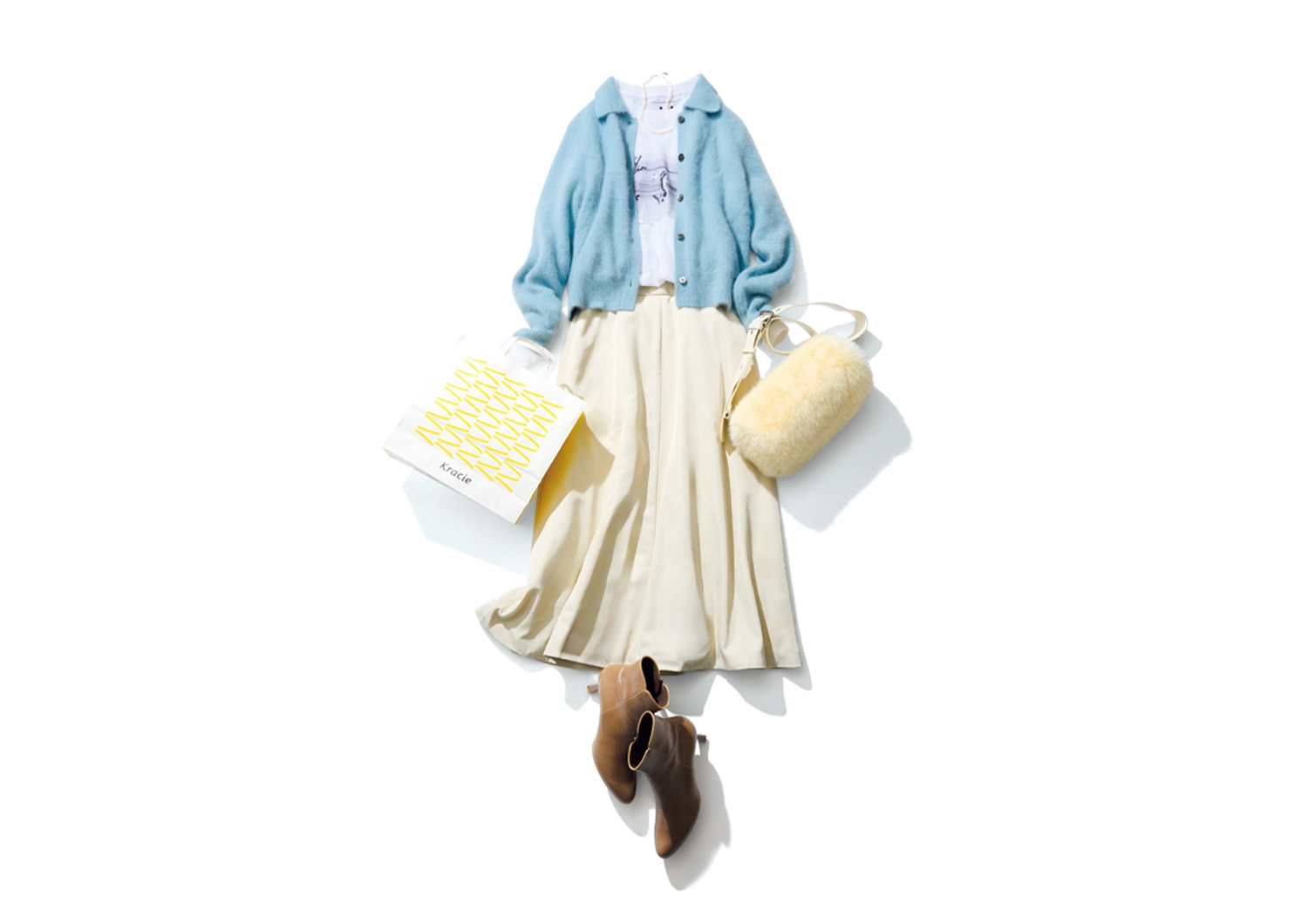 暖かい日は甘さ多めで♡パステル配色のガーリー通勤コーデ【毎日コーデ】