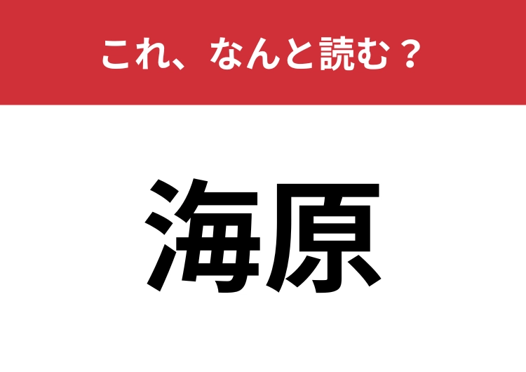【海原】はなんと読む？広大な海を意味する言葉！のメイン画像