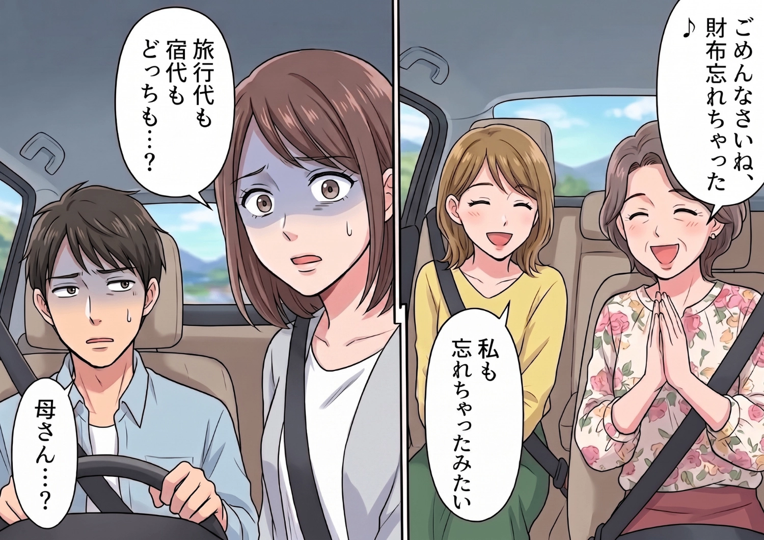 「お金忘れちゃったからよろしくね！」家族旅行に勝手についてきてやりたい放題の義母と義姉。ついに限界を迎えた温厚な夫の意外な行動とは！？のメイン画像