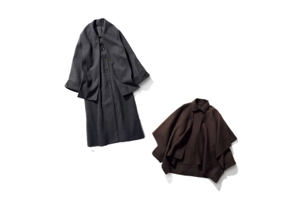 巻くだけで印象チェンジ♡コーデの楽しみが広がるストール付きコート