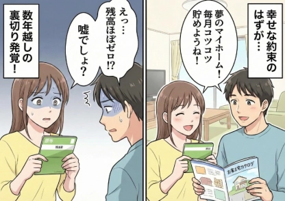 「今いくらあるの？」→「お金がなくて、つい・・・」結婚当初にした貯金の約束もすっかり忘れて散財生活の夫！夫の見栄っぱりをある人を読んで改心させた話