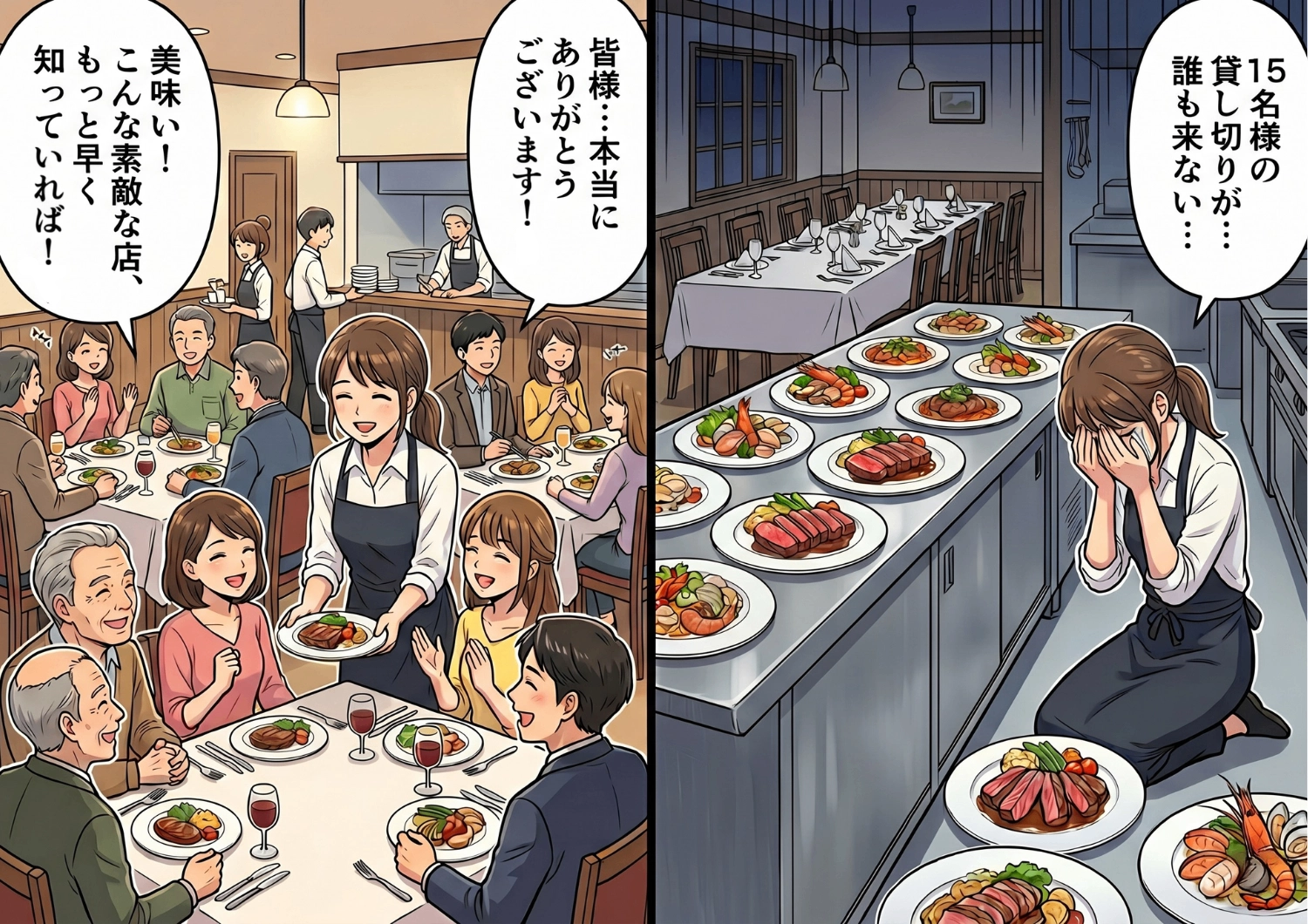 後編／【当日無断キャンセル】悪質行為で大赤字寸前！残った15名分のコース料理を前に途方に暮れる店主・・・そこから始まったまさかの巻き返しのメイン画像