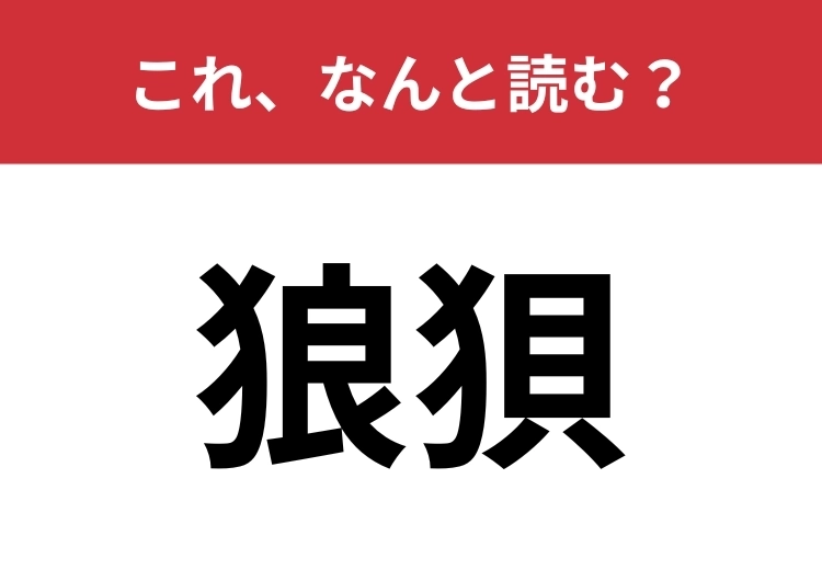 【狼狽】はなんと読む？慌ててしまうときに使う言葉です！のメイン画像